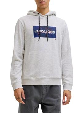 Felpa Jack and Jones Cole grigia per uomo