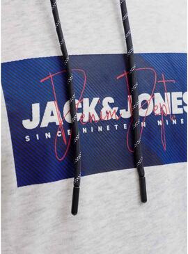 Felpa Jack and Jones Cole grigia per uomo