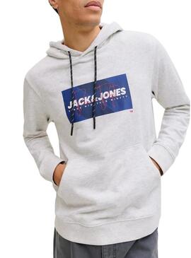 Felpa Jack and Jones Cole grigia per uomo