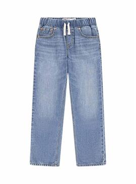 Pantaloni di jeans Levis Pull On Loose Taper blu per bambino.