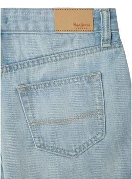Gonna di jeans corta Pepe Jeans A-Line lavata chiara per bambina