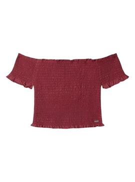 Top Pepe Jeans Georgina bordeaux per ragazze