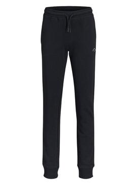 Pantaloni jogger Jack and Jones Gordon nero per bambino.