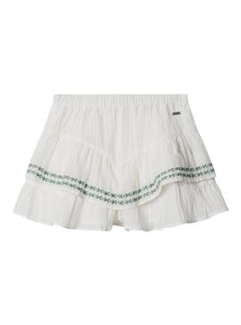 Shorts Pepe Jeans Hetty bianchi per bambina