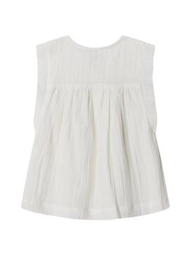 Blusa Pepe Jeans Hetty bianca per bambina