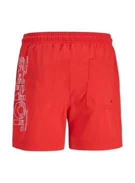 Costume da bagno Jack and Jones Maui rosso per bambino