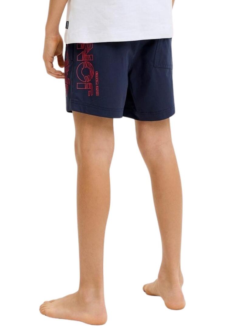 Costume da bagno Jack and Jones Maui blu scuro per bambino.