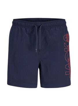 Costume da bagno Jack and Jones Maui blu scuro per bambino.