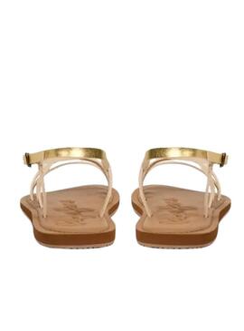 Sandalia Pepe Jeans Rio Sand dorato per donna