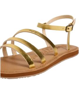 Sandalia Pepe Jeans Rio Sand dorato per donna