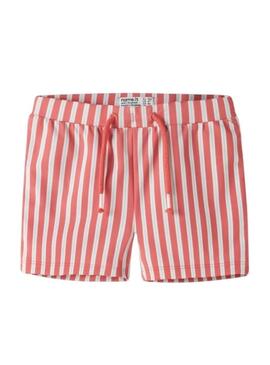 Costume da bagno Name It Zigurt a righe corallo per bambino