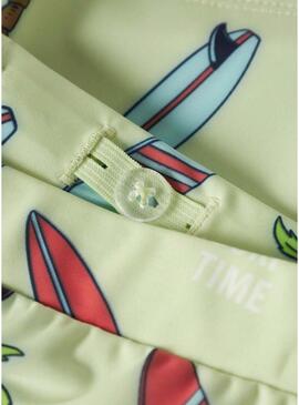 Costume da bagno Name It Zigurt stampato lima per bambino