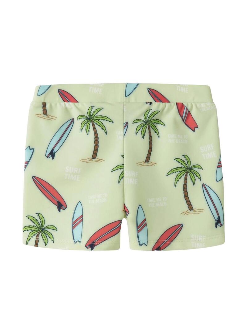 Costume da bagno Name It Zigurt stampato lima per bambino