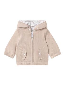 Giacca a righe beige con cappuccio per bambini Mayoral