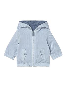 Giacca Mayoral reversibile blu con cappuccio per bambino