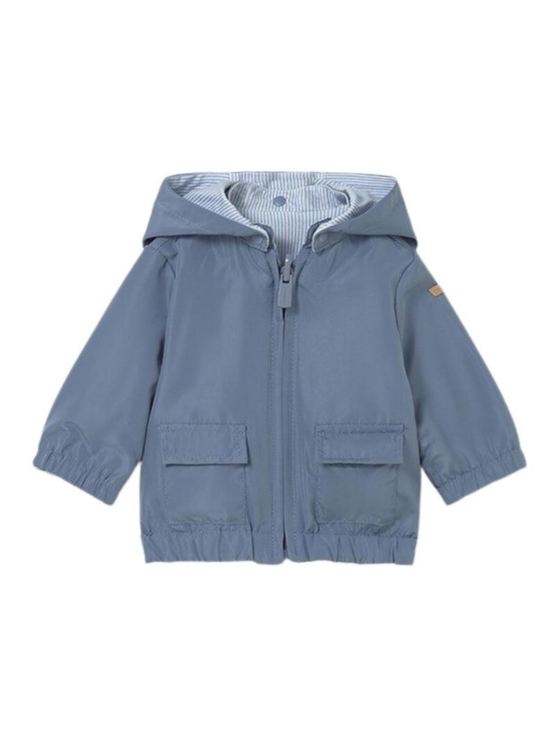 Giacca Mayoral reversibile blu con cappuccio per bambino