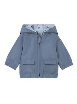 Giacca Mayoral reversibile blu con cappuccio per bambino