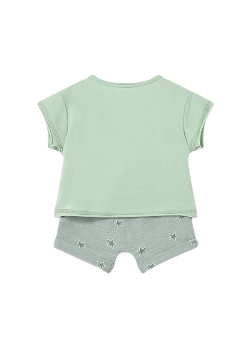 Set Mayoral due look verde acqua per bambino