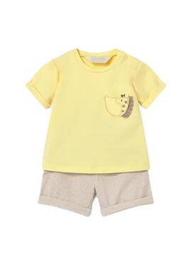 Set Mayoral due look safari giallo per bambino