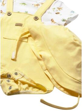 Set Mayoral petto giallo safari con cappello per bambino