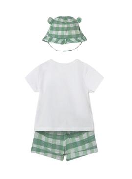 Set Mayoral tre pezzi tartaruga verde vichy per bambino