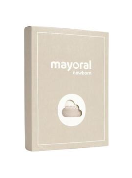 Tuta Mayoral a pois bicolore in crudo e beige per neonato.