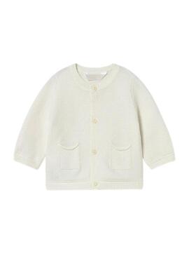 Giacca Mayoral a maglia color crema per bambini
