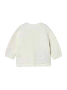 Giacca Mayoral a maglia color crema per bambini