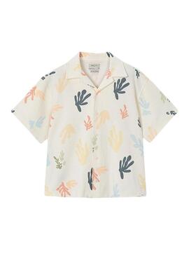 Maglietta a maniche corte stampata beige.