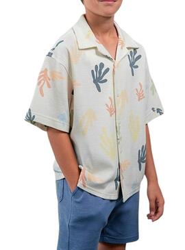 Maglietta a maniche corte stampata beige.