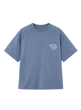 Maglietta Mayoral Boston Fishing Club blu medio per bambino