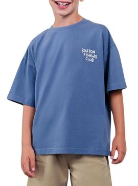 Maglietta Mayoral Boston Fishing Club blu medio per bambino