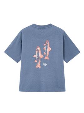Maglietta Mayoral Boston Fishing Club blu medio per bambino