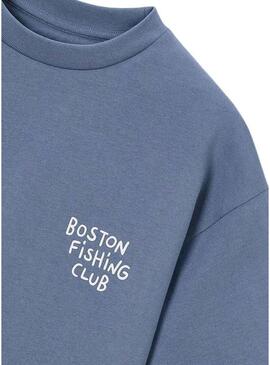 Maglietta Mayoral Boston Fishing Club blu medio per bambino