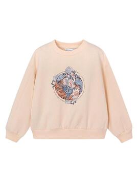 Felpa Mayoral color salmone per ragazza