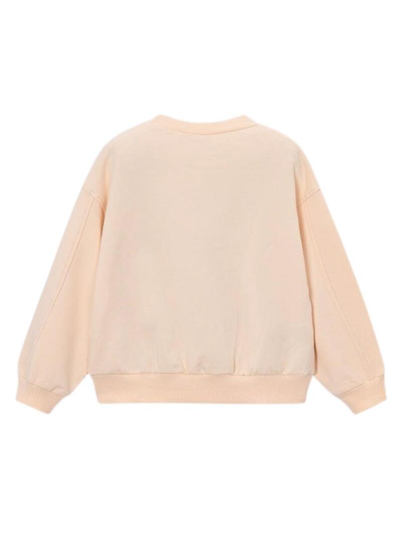 Felpa Mayoral color salmone per ragazza