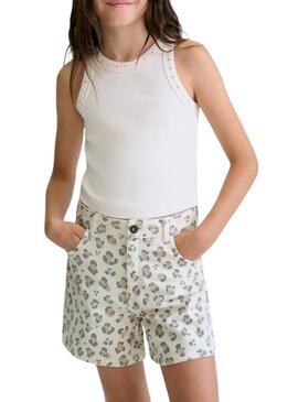 Bermuda Mayoral animal print beige per ragazza
