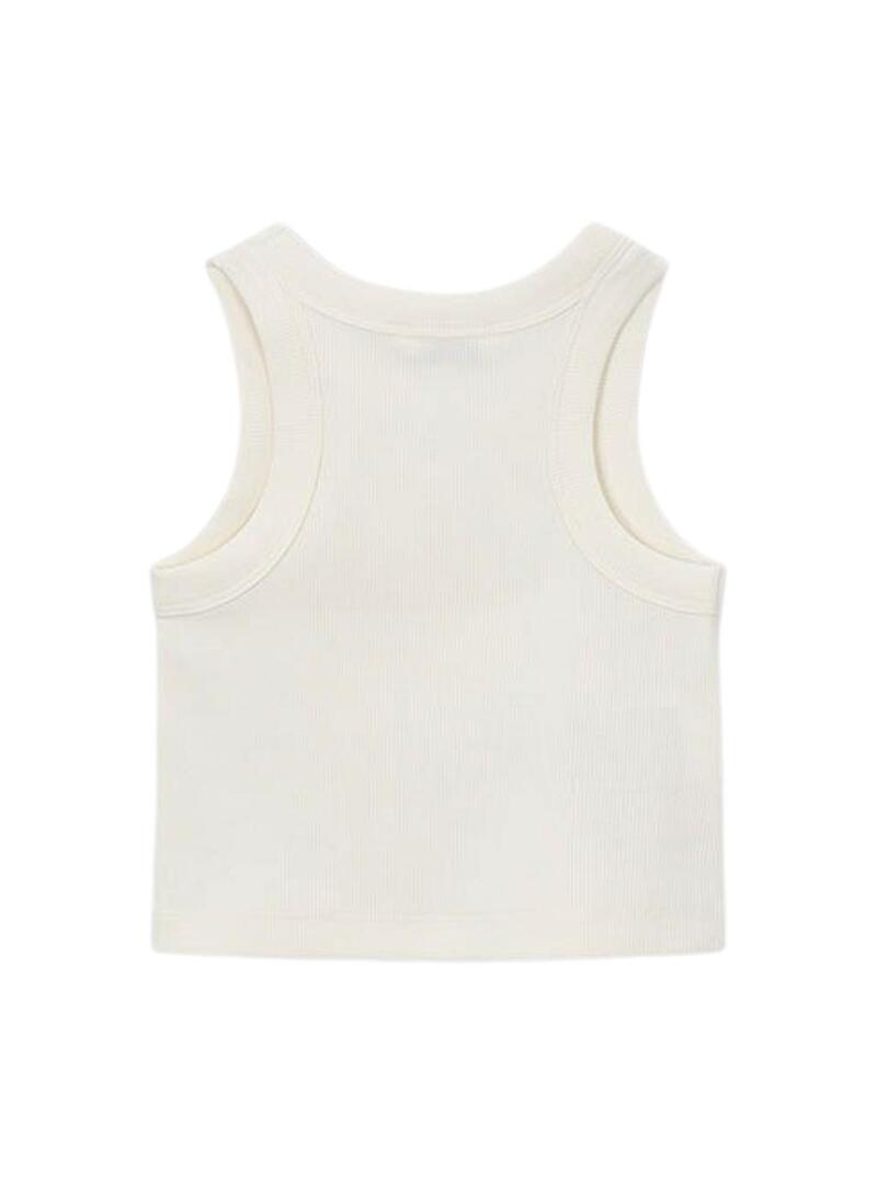 Maglietta Mayoral con borchie bianco sporco per bambina