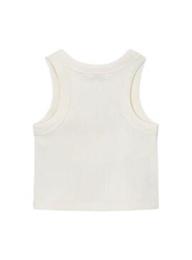 Maglietta Mayoral con borchie bianco sporco per bambina