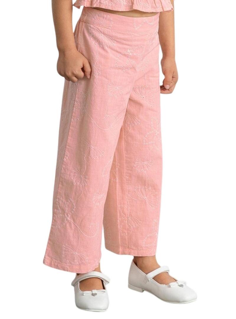 Set Mayoral ricamato rosa per bambina