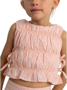 Set Mayoral ricamato rosa per bambina