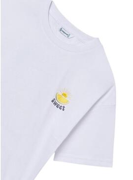 Maglietta Mayoral Cocktail bianca per bambina