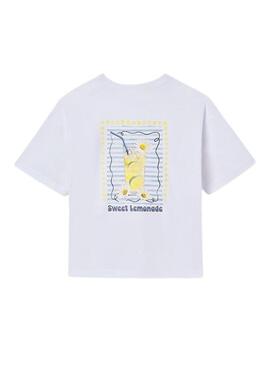 Maglietta Mayoral Cocktail bianca per bambina