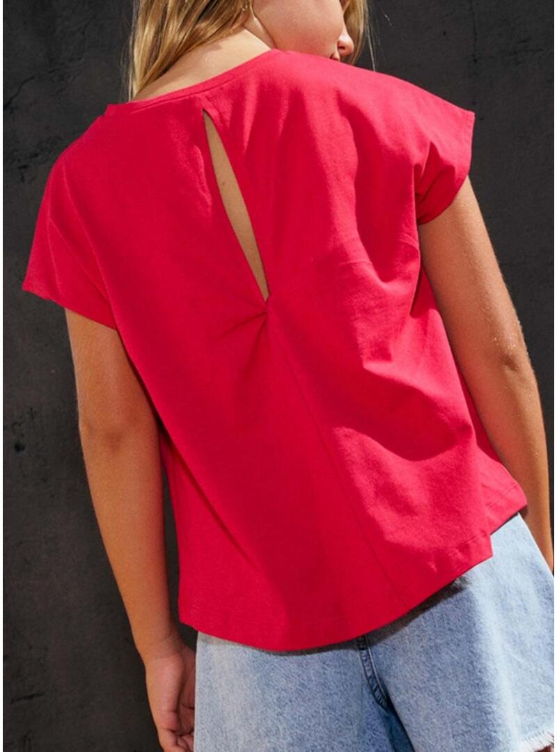 Maglietta Mayoral Shine rosa fucsia per ragazza.