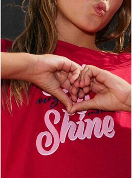 Maglietta Mayoral Shine rosa fucsia per ragazza.