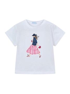 Maglietta Mayoral Girl bianca per bambina