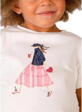 Maglietta Mayoral Girl bianca per bambina