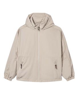 Giacca Mayoral antivento beige per bambina.