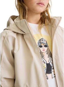 Giacca Mayoral antivento beige per bambina.