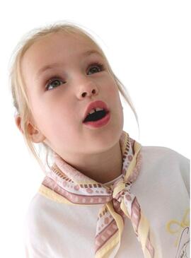 Maglietta Mayoral con bandana beige per bambina